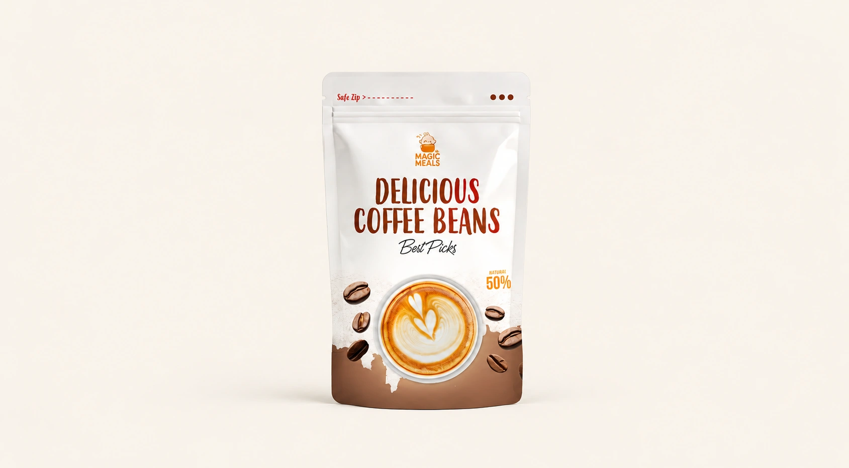 Exemple de sachet doypack pour café